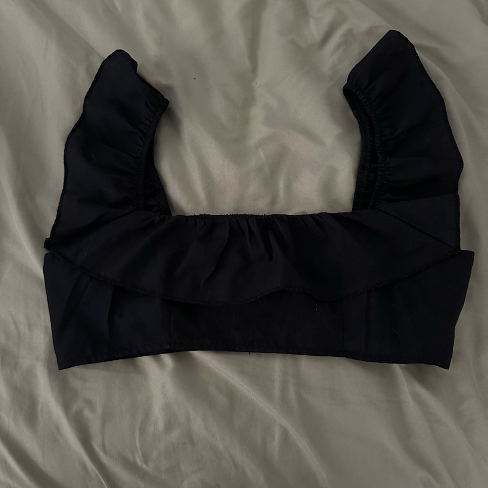 SHEIN Black Zip-Back Top